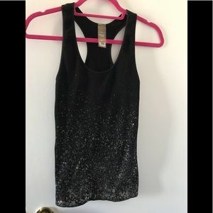 Electric yoga silver-splattered yoga tank